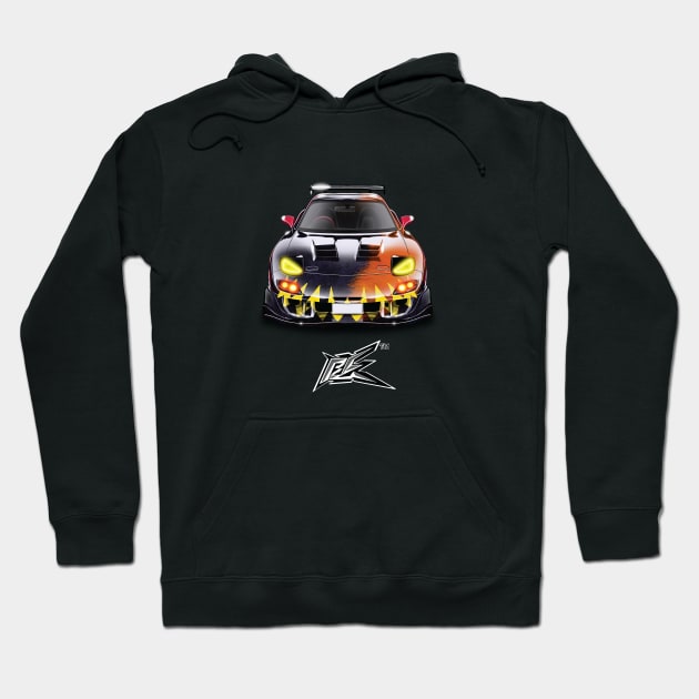 mazda rx7 fd3s haloween Hoodie by naquash